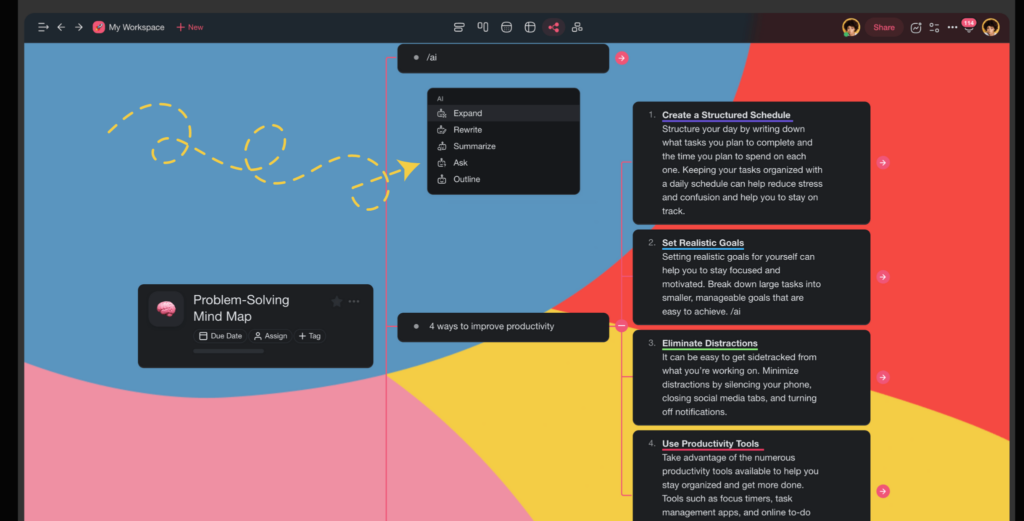 Taskade flowchart tool - Simplified Project Management