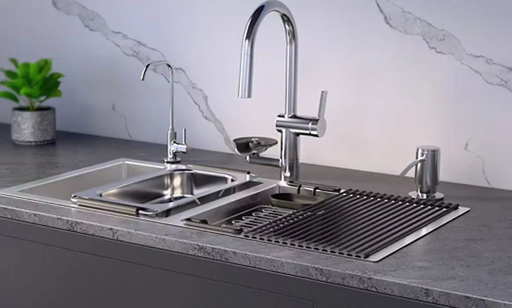 stainless-steel kitchen sink